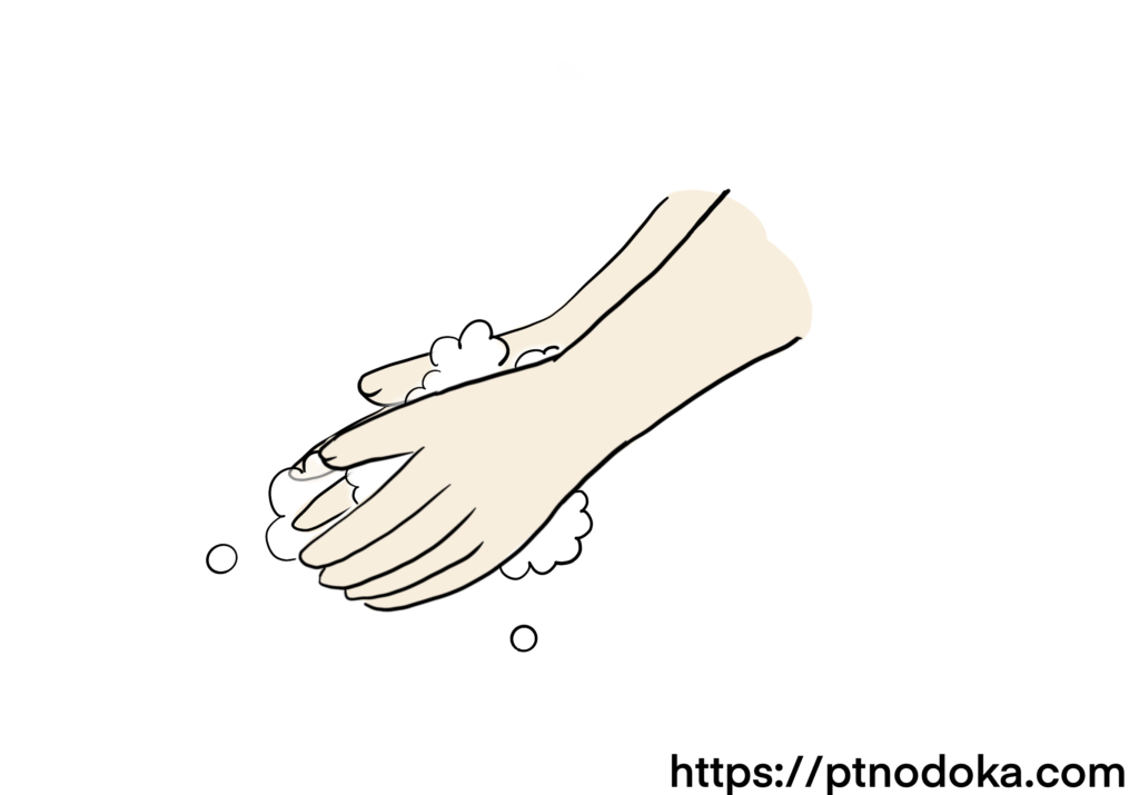 ウィルス感染対策、正しい手の洗い方