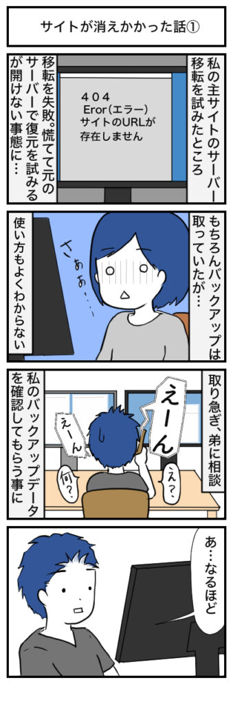 先々週末にサイトが消えかかった時のお話(1)